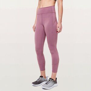 LULULEMON IN MOVEMENT 7/8 TIGHT EVERLUX 25" IN FIGUE SIZE 8